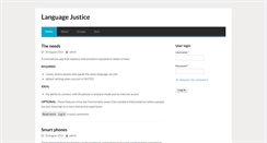 Desktop Screenshot of languagejustice.org